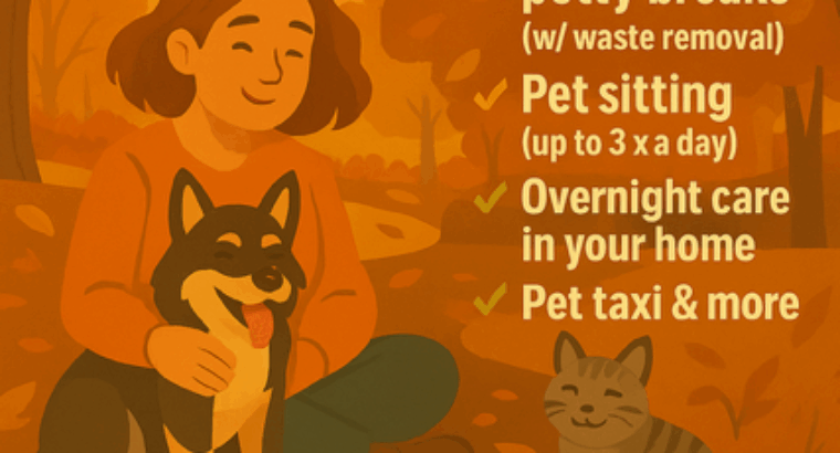 October Musings! (Dog Walking Season – Potty Breaks for Working Professionals – Travel Care for Home and Your Pack)